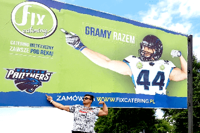 Billboard FixCatering - oficjalny partner Panthers Wrocław